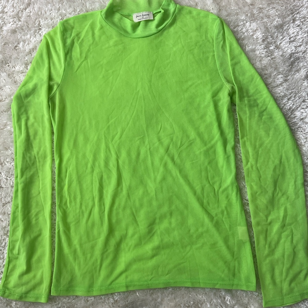 Bright Green Long Sleeve Top